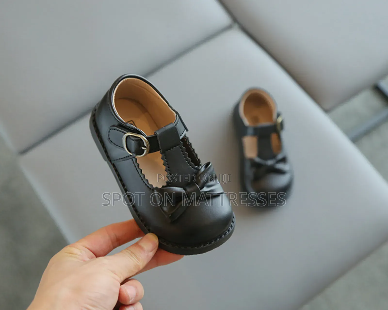 Demure! Girls' Shoes Sizes 21-30. Cream & Black. Delivery Available.