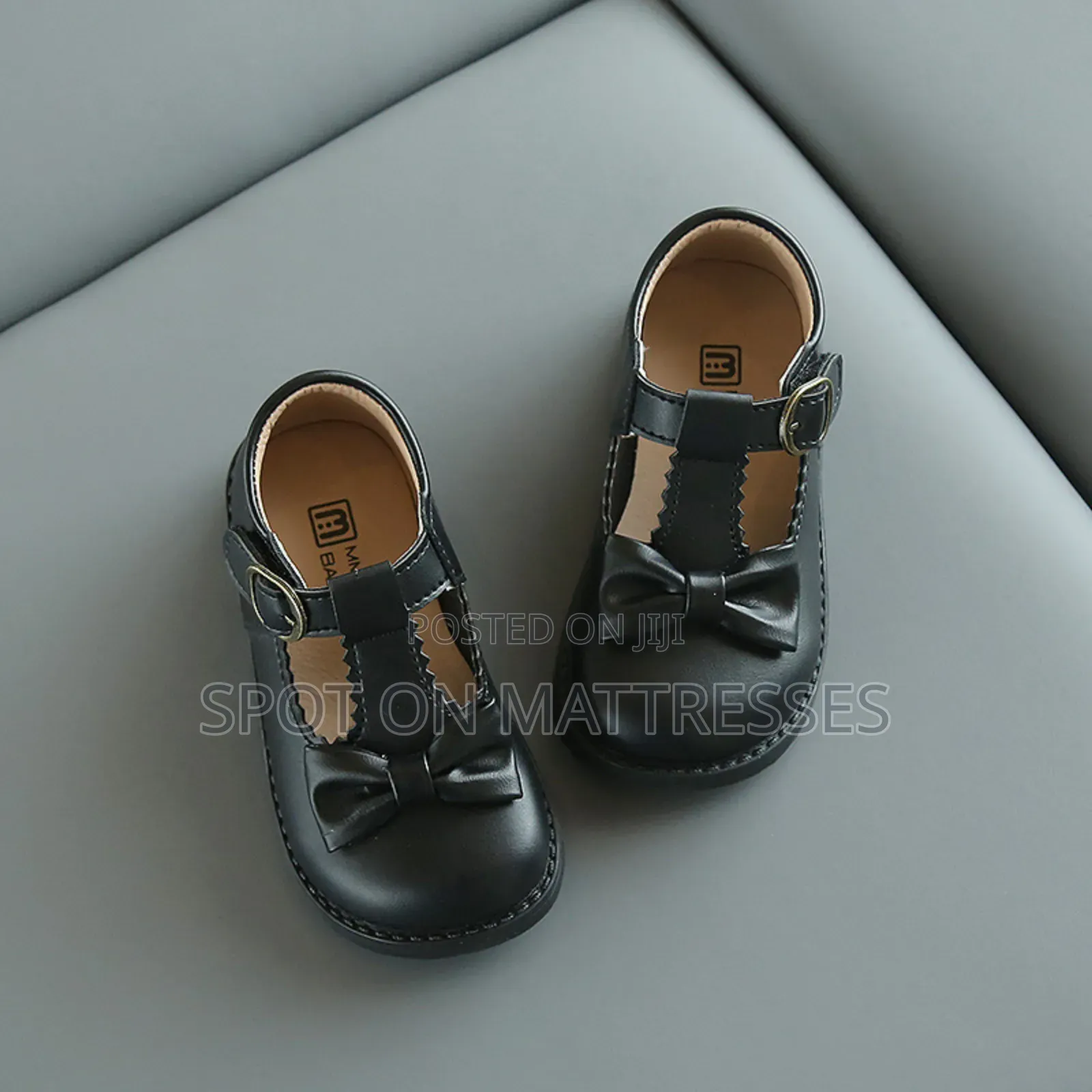 Demure! Girls' Shoes Sizes 21-30. Cream & Black. Delivery Available.