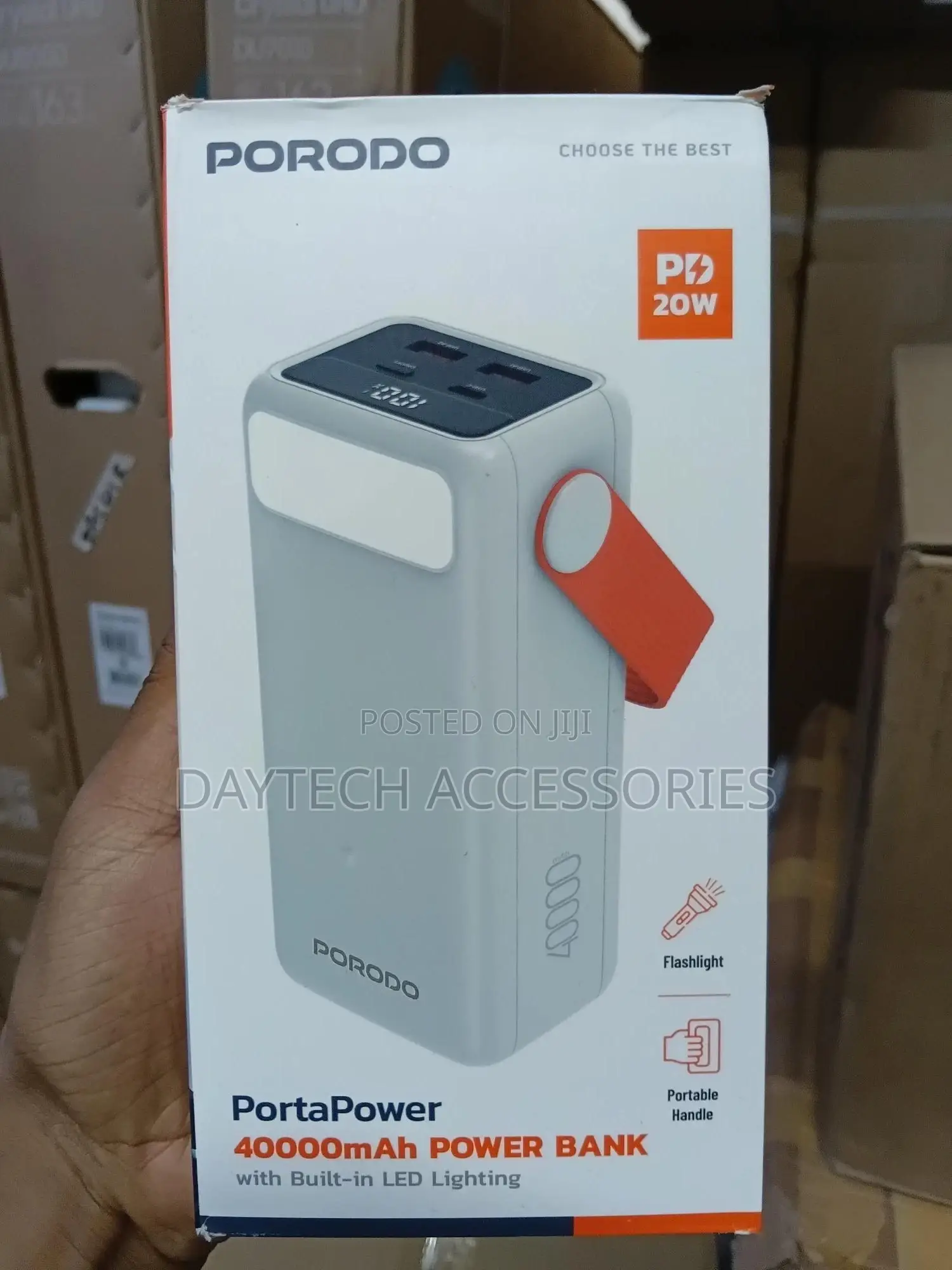 Porodo Portapower 40000mah Power Bank With Built-in Led Lighting
