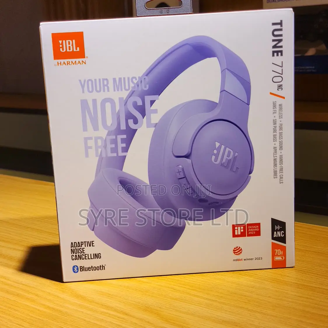 JBL Tune 770nc Noise-Cancelling on-Ear Wireless Headphones