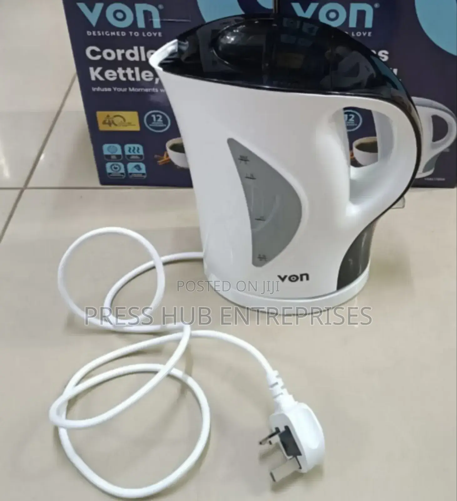 Von 1.7l Cordless Kettle: 