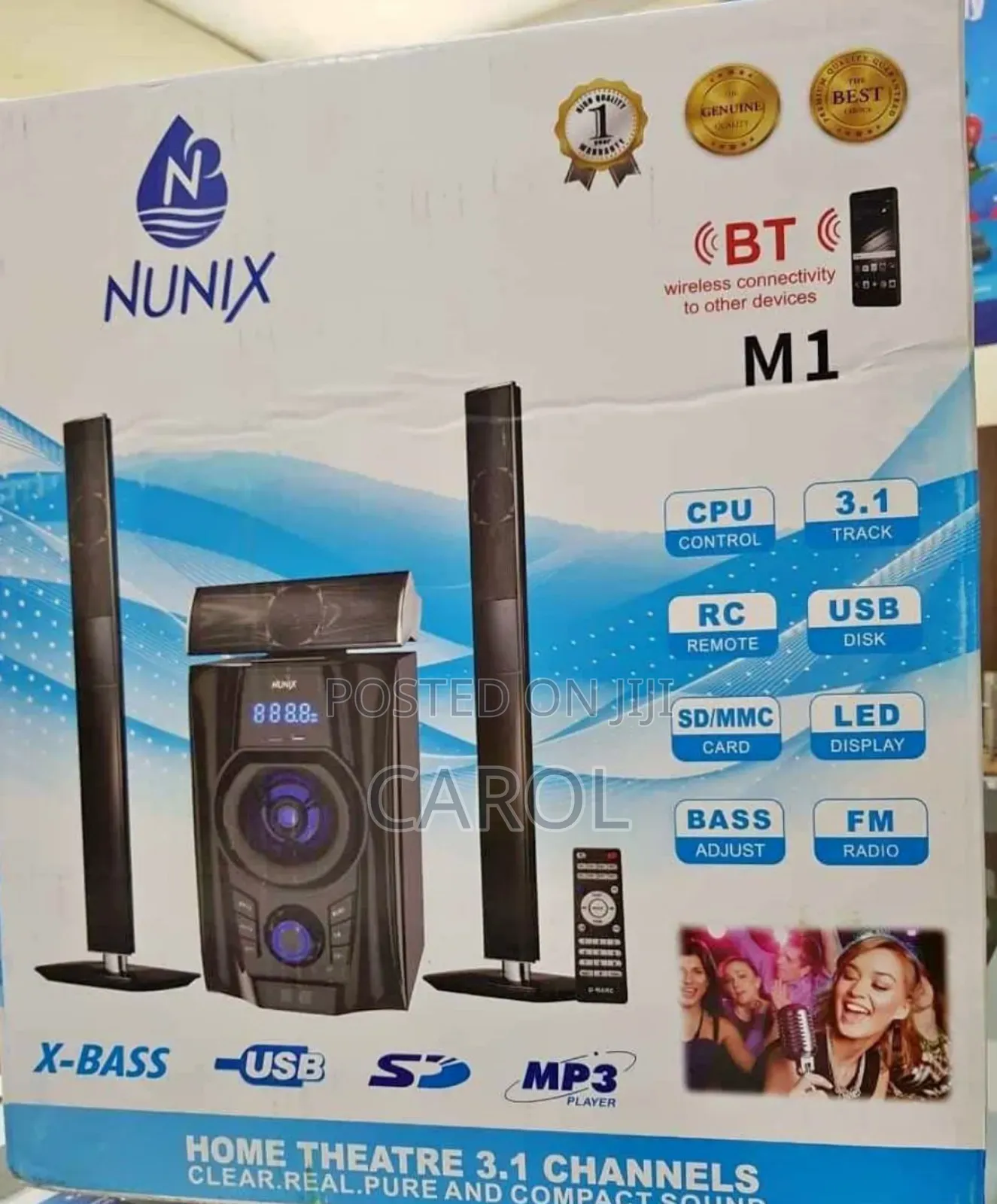Nunix 3.1ch Nu- M1 Home Theater Speaker System