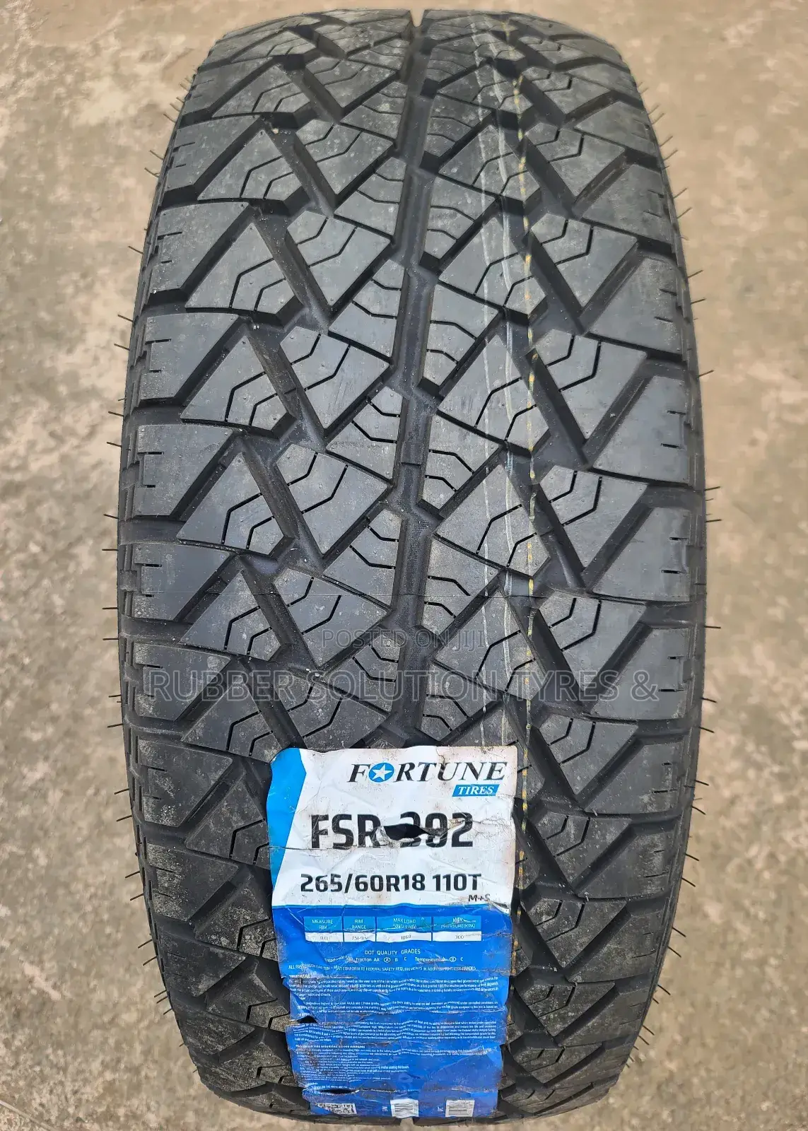 265/60r18 Fortune Tires 110t Fsr302