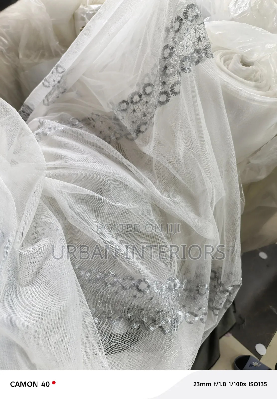 Curtain Sheers Curtain Sheers With Silver Prints