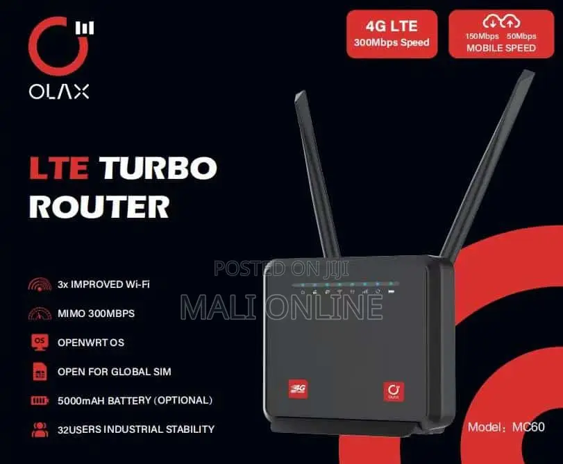 Olax Mc60 4g Lte Wifi Router 300mbps Wireless Cpe Modem Sim Card Slot