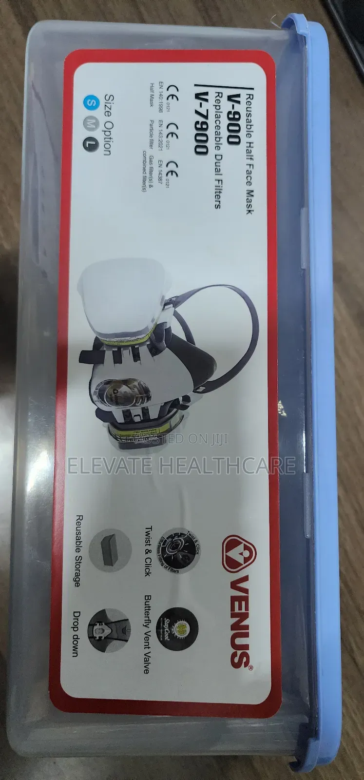 Venus V900 Half Face Mask Respirator With Abek 1 Multigas Catridges
