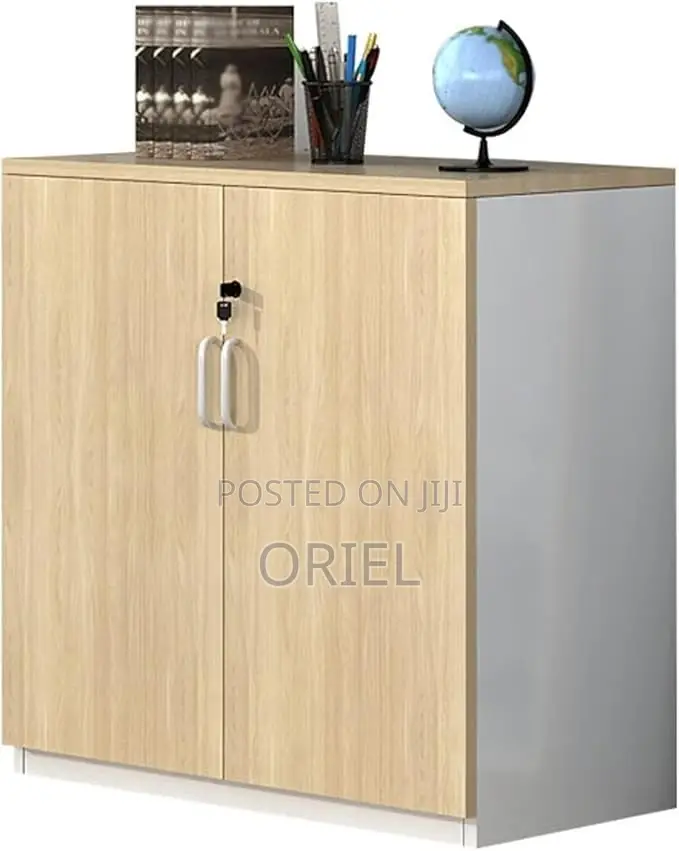 Book Shelves; Wooden Office Cabinet With Lockable Doors