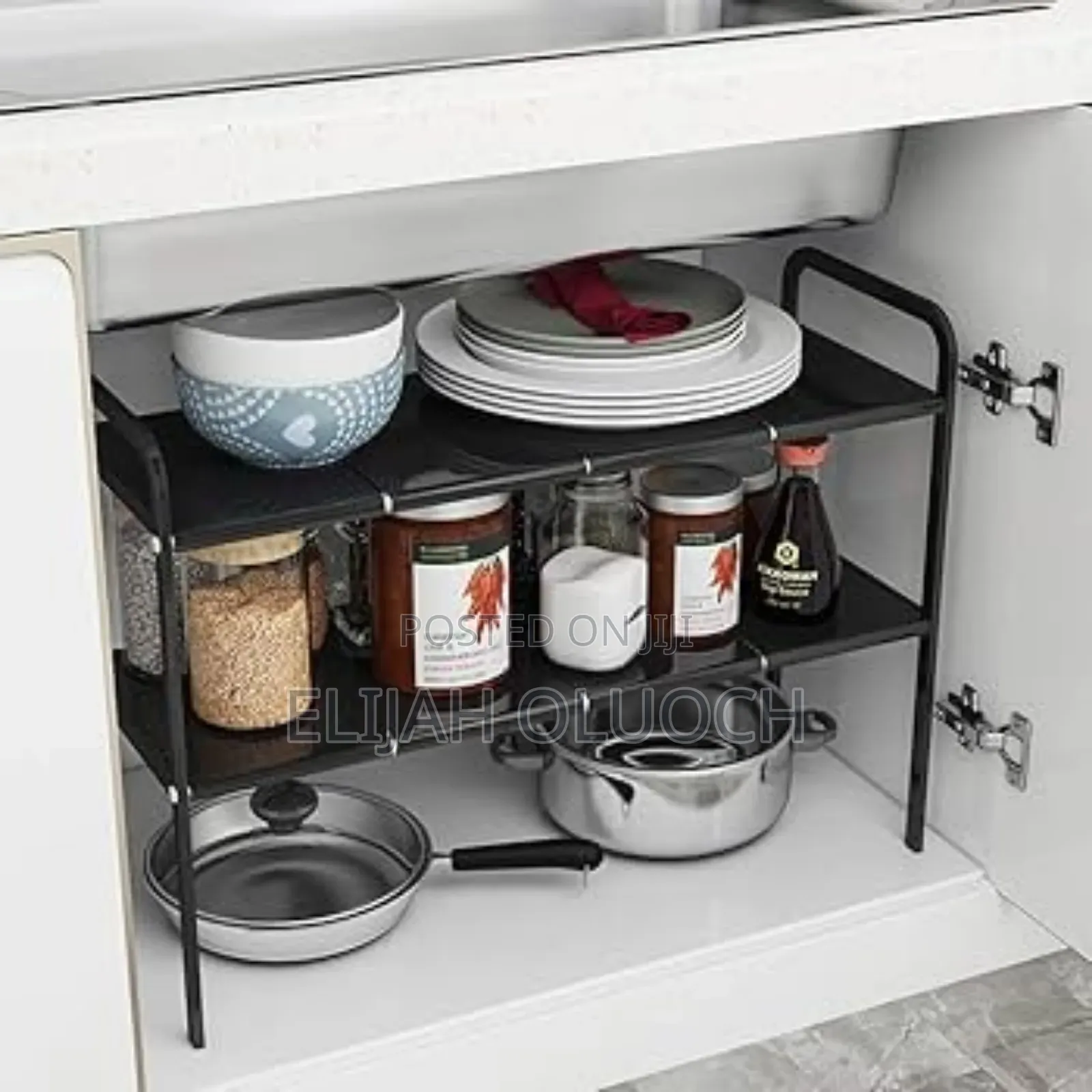 2 Layer Stainless Steel Expandable Under The Sink Pool Rack