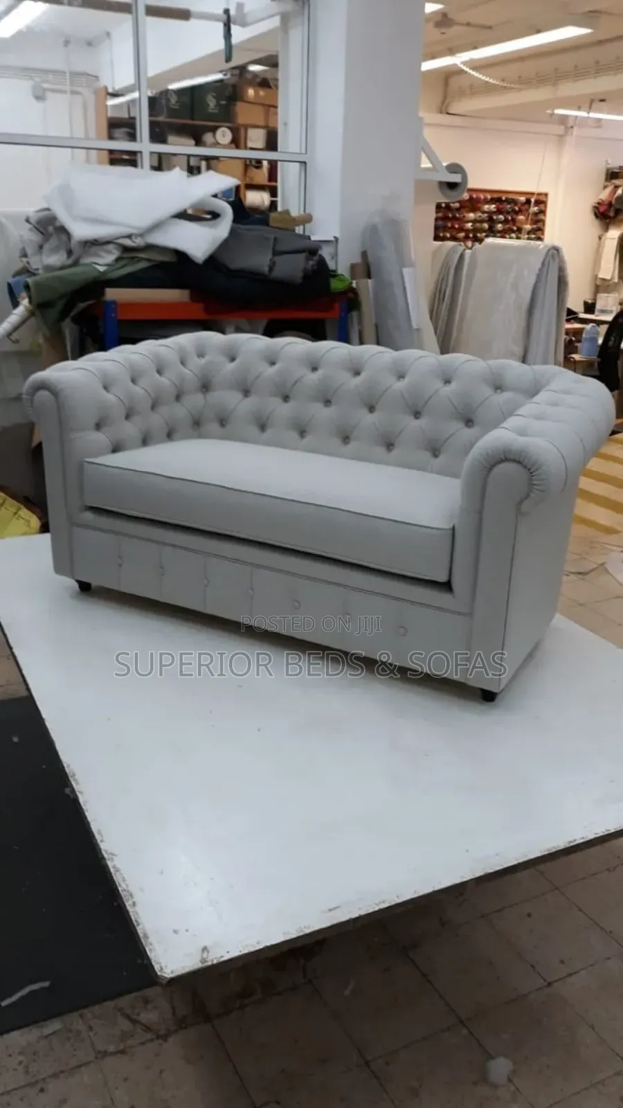 Grey Chesterfield Sofa 2 Seater