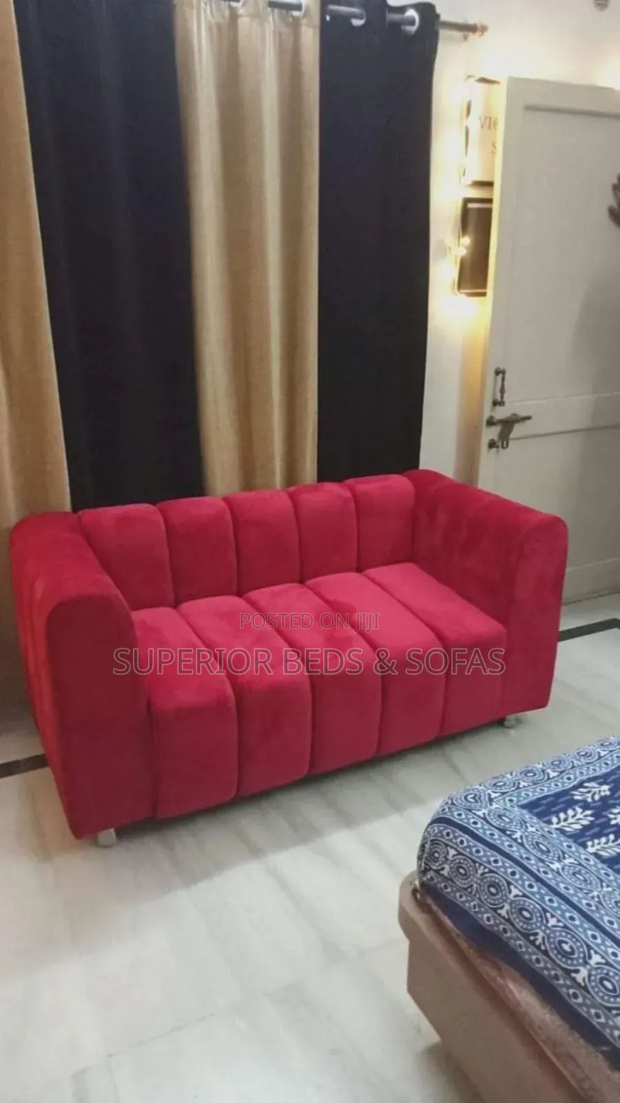 Red Channel Sofa 2 Seater