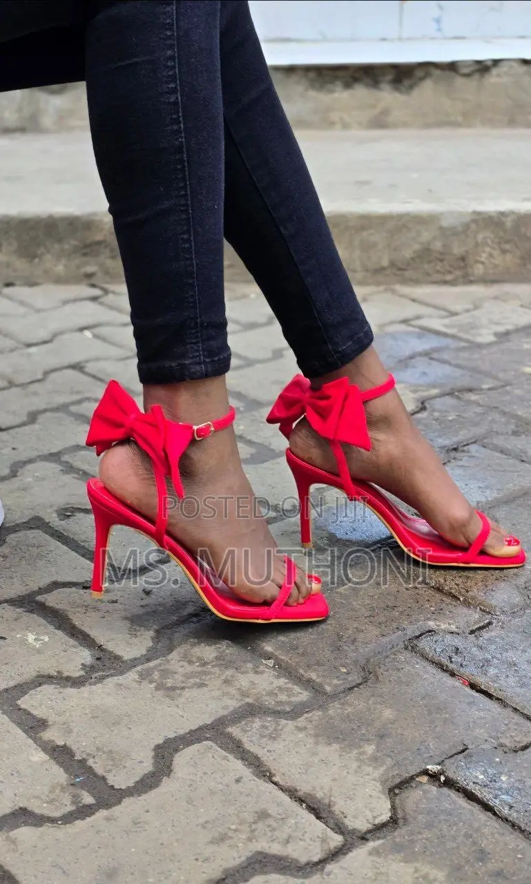 Bow Strap Glam Heels Size 36-41