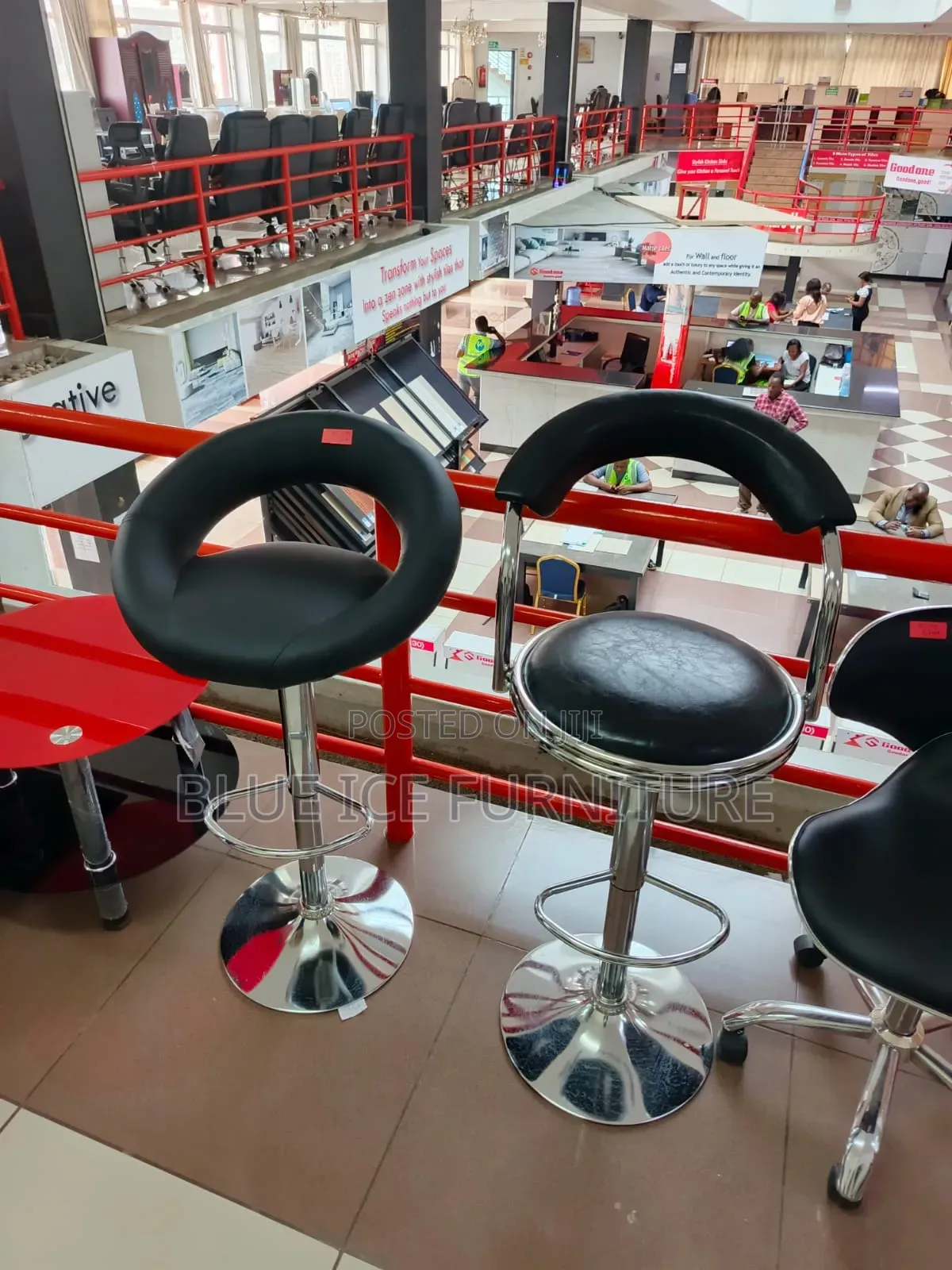 Modern Swivel Leather Stool