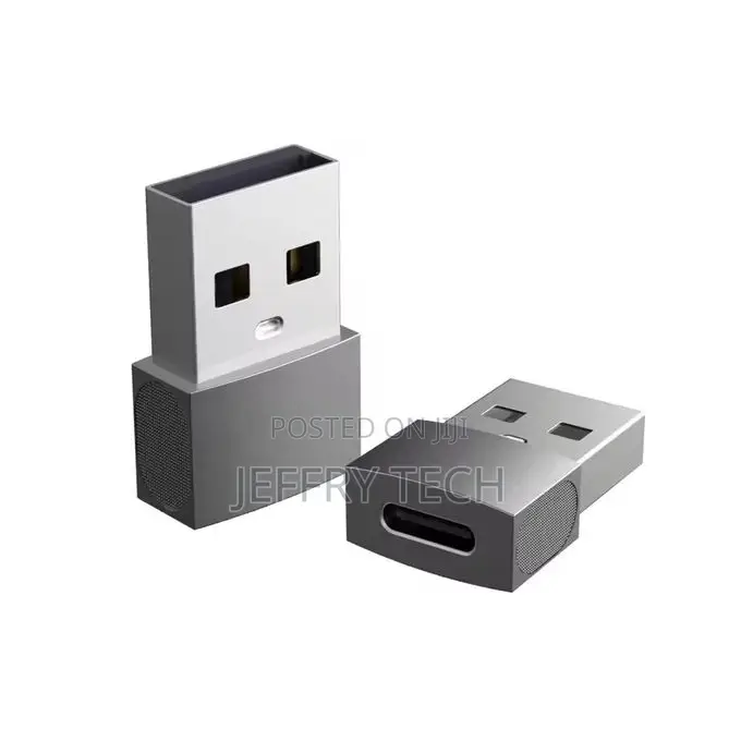 Usb-a Male 2.0 to Usb-C Female Adapter, High-Quality Zinc Body With He