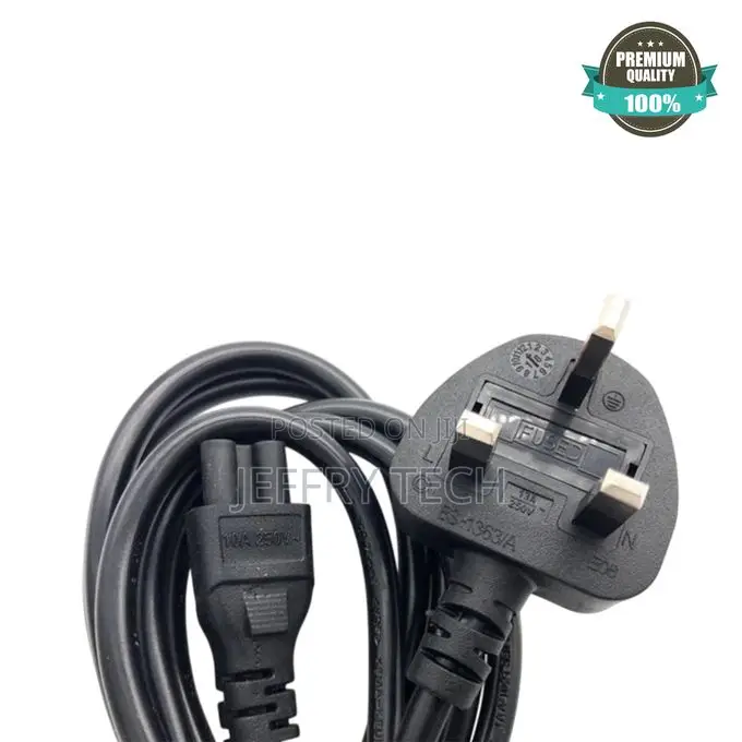 3-Pin Power Cord With Fuse, 1.8m for Laptop