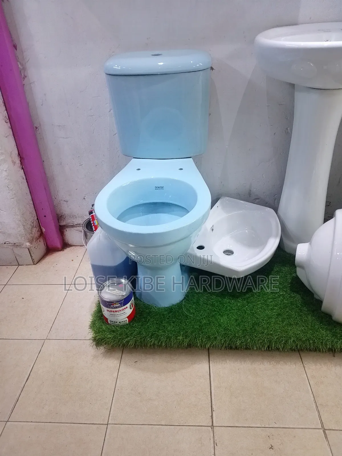 Half Set Blue Toilet Available