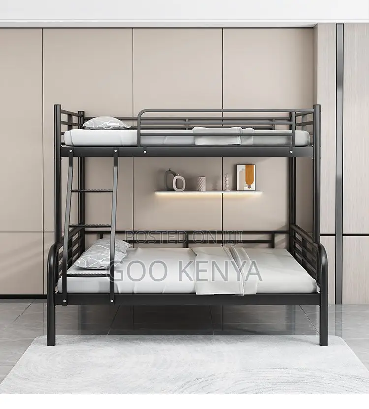Home Bed; Modern Bedroom Metal Double Layer Bed