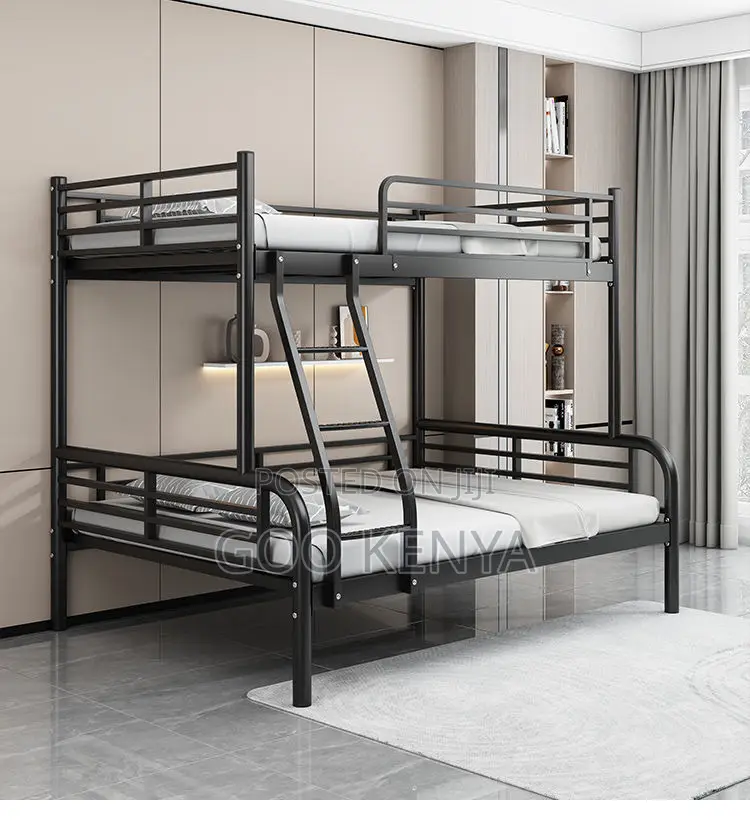 Home Bed; Modern Bedroom Metal Double Layer Bed