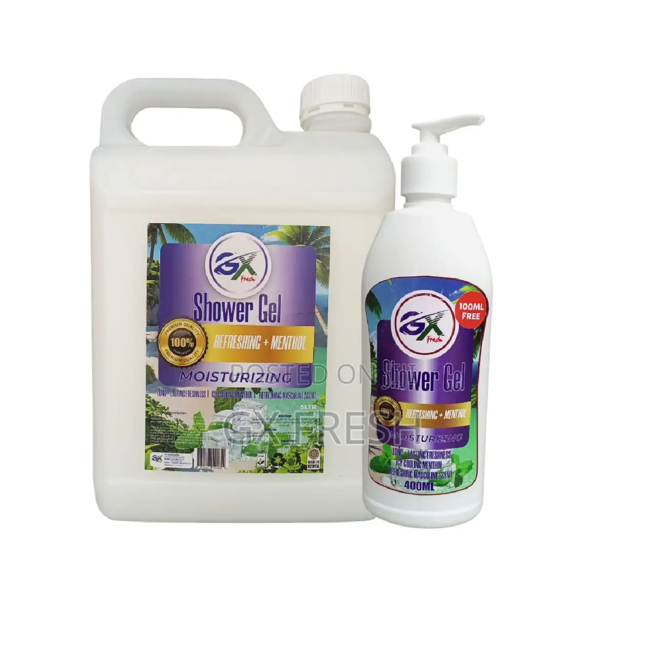 5ltr Gx Shower Gel Menthol + Empty Bottle