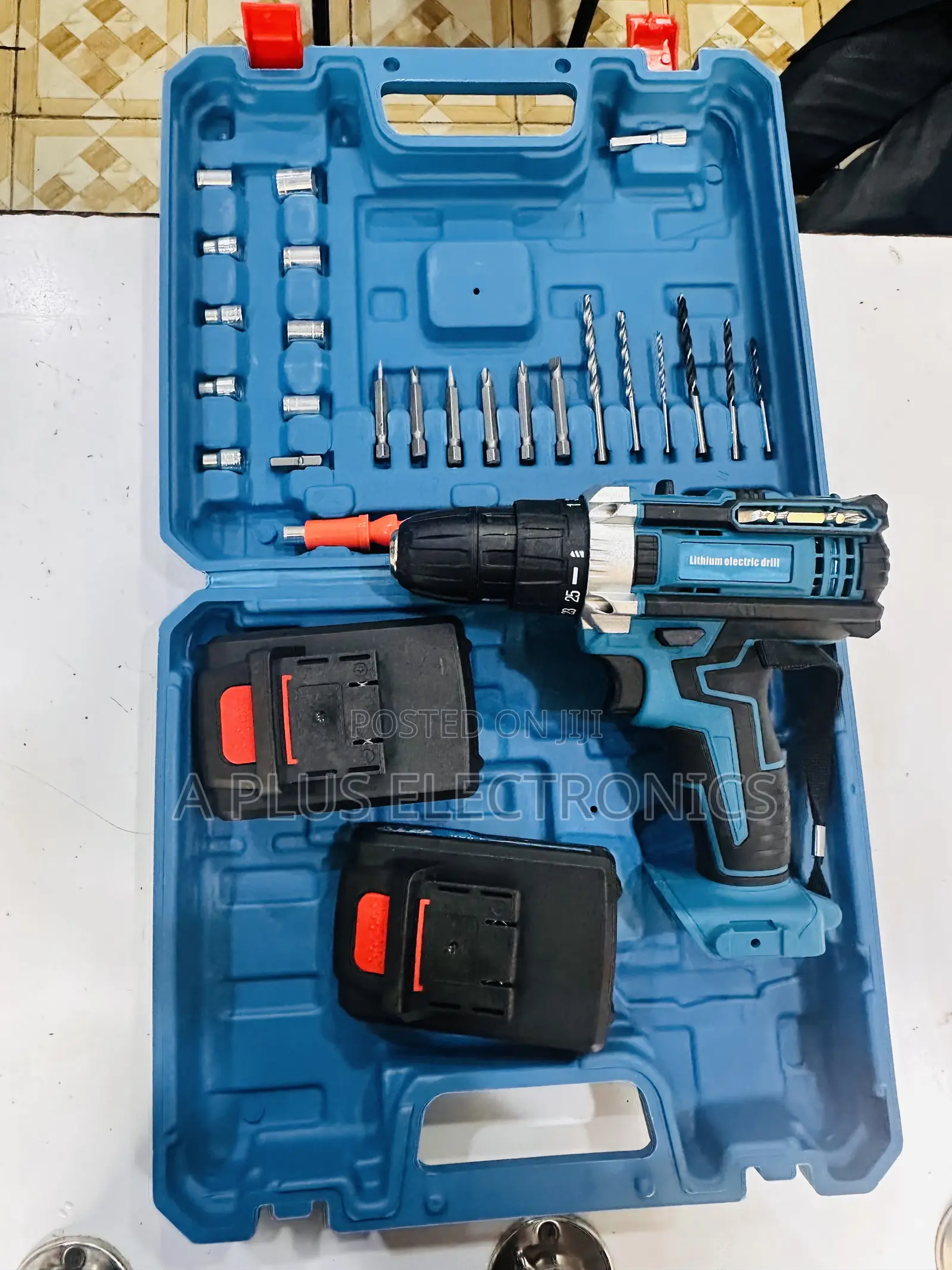 26pc Hand Drill Screw Set (With 2 Rechargeable Batteries) – Portable