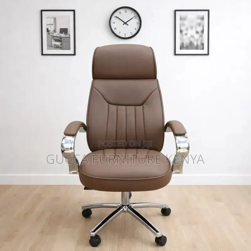 Executive Leather Brown Director's Chair