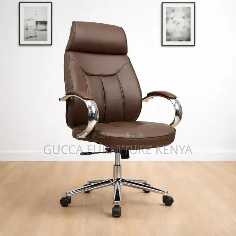 Executive Leather Brown Director's Chair