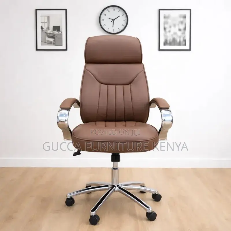 Executive Leather Brown Director's Chair