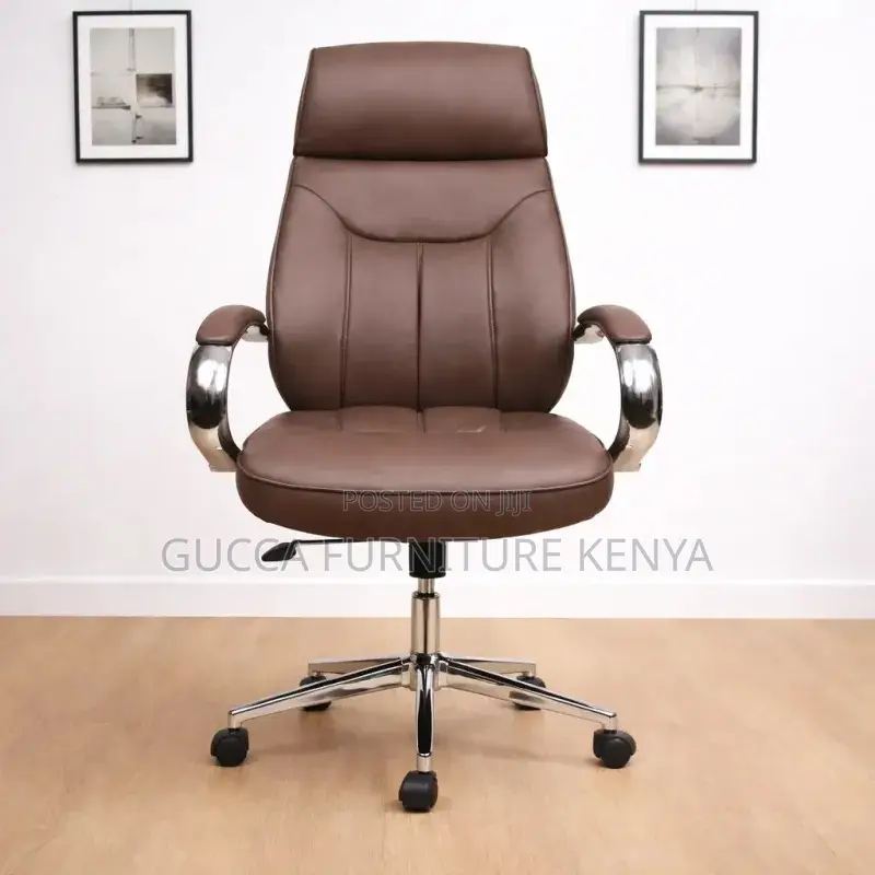 Executive Leather Brown Director's Chair