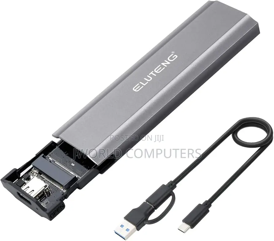 M.2 Nvme SSD Enclosure (Usb 3.1 Gen 2-C) Gray Aluminum Alloy Type
