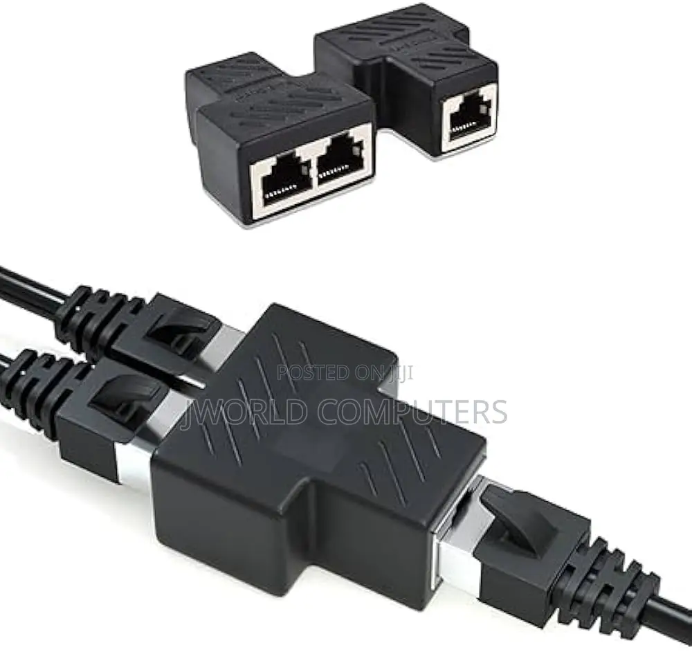 Rj45 Splitter Adapter Black PVC Type