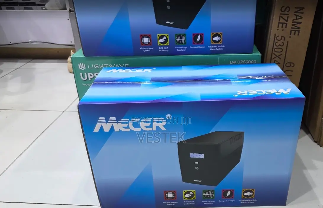 2kva 2000va Mecer Ups 12v9ah Battery With 6 Outlets