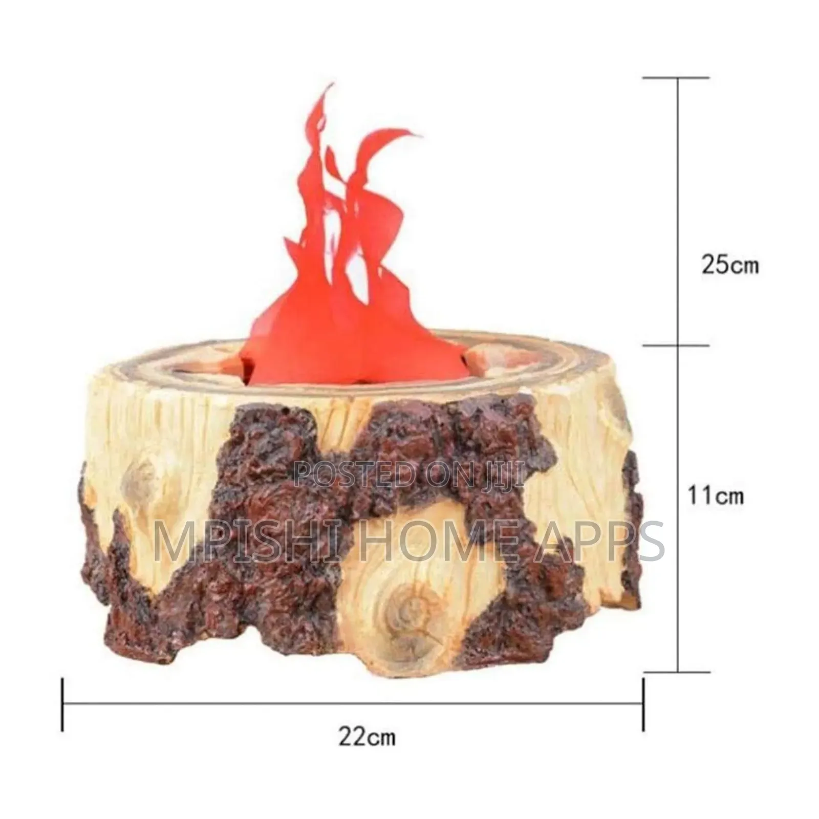 Electric Wooden Tree Stump Fireplace