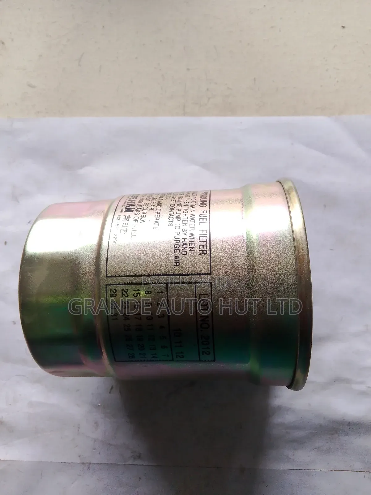 Fuel Filter for Kia Cartridge (Kia Motors)