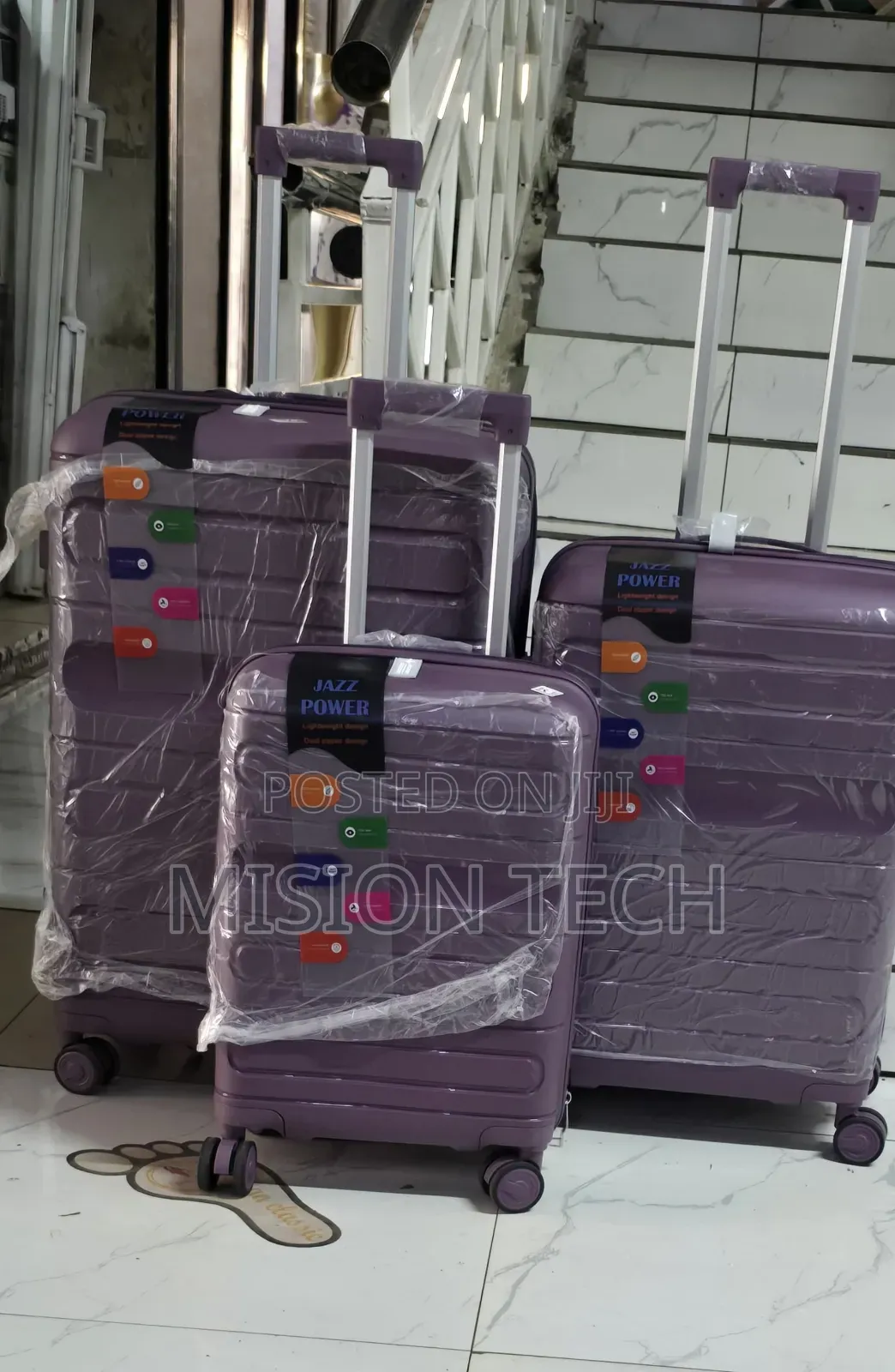 Unbreakable Luxurious 3in1 Rubber Suitcase Set 