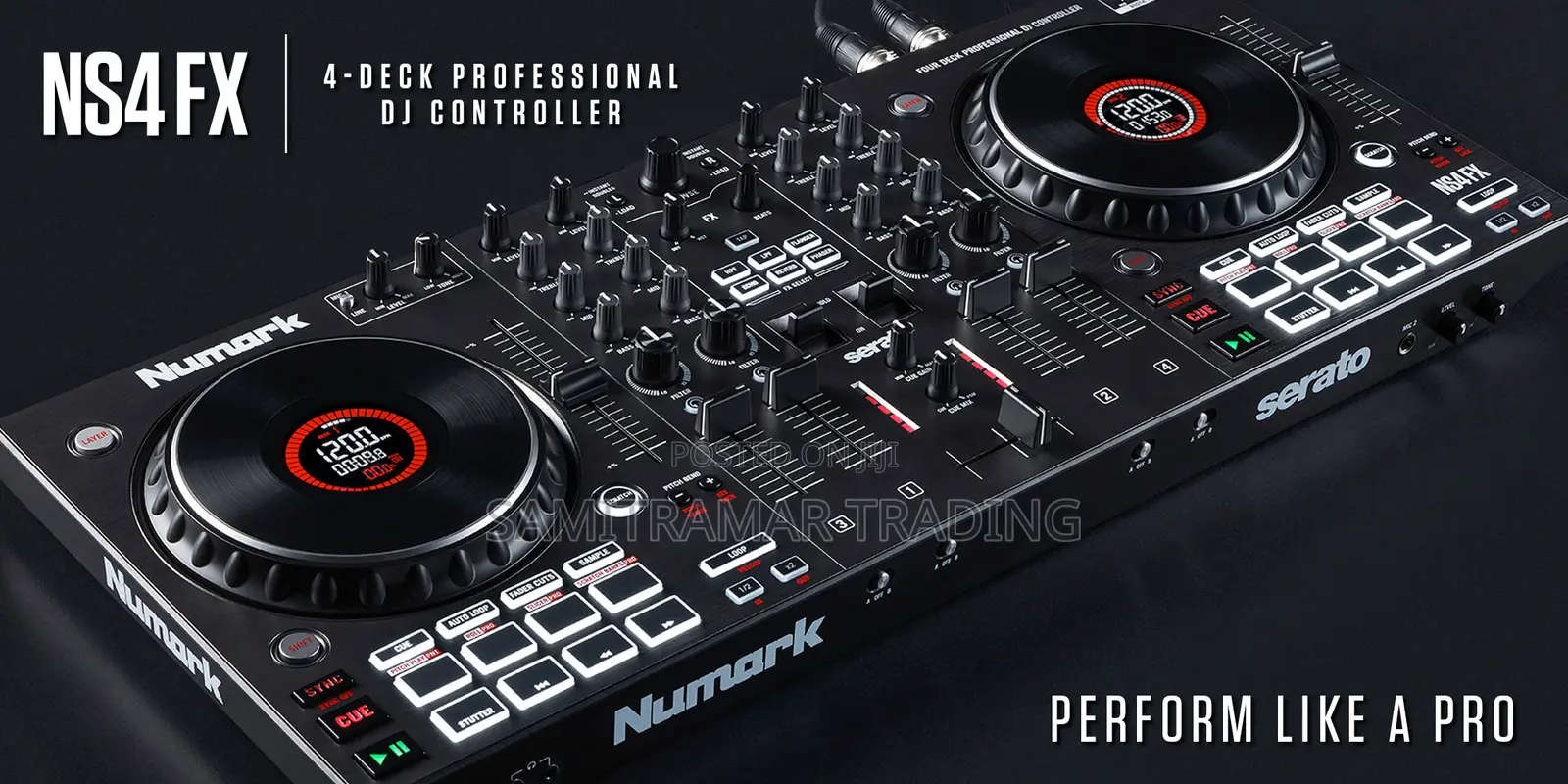 Ns4fx Numark 4-Deck Professional Dj Controller for Serato Pro