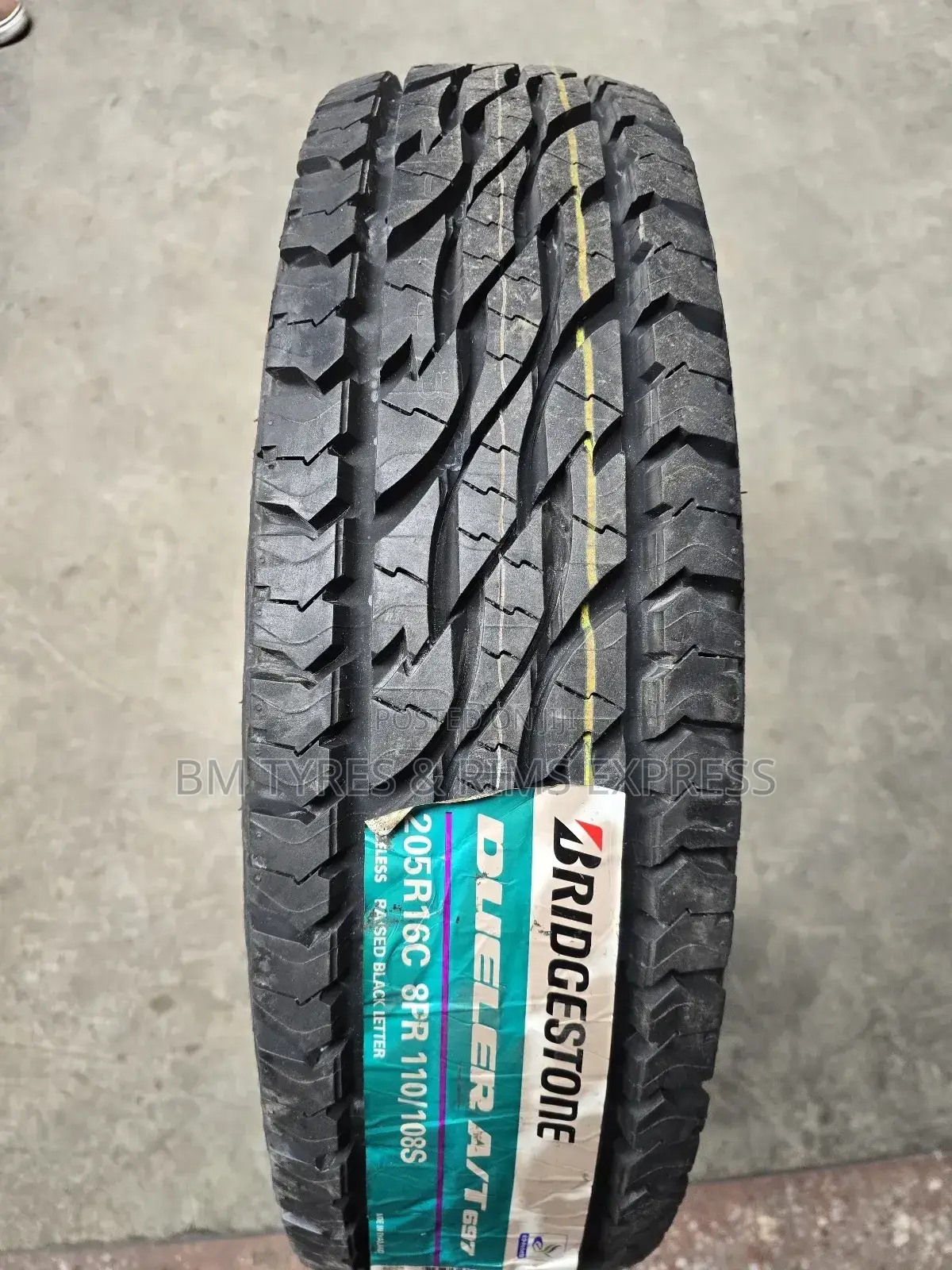 205 R16 Bridgestone Tyres (All Terrein) Commercial.