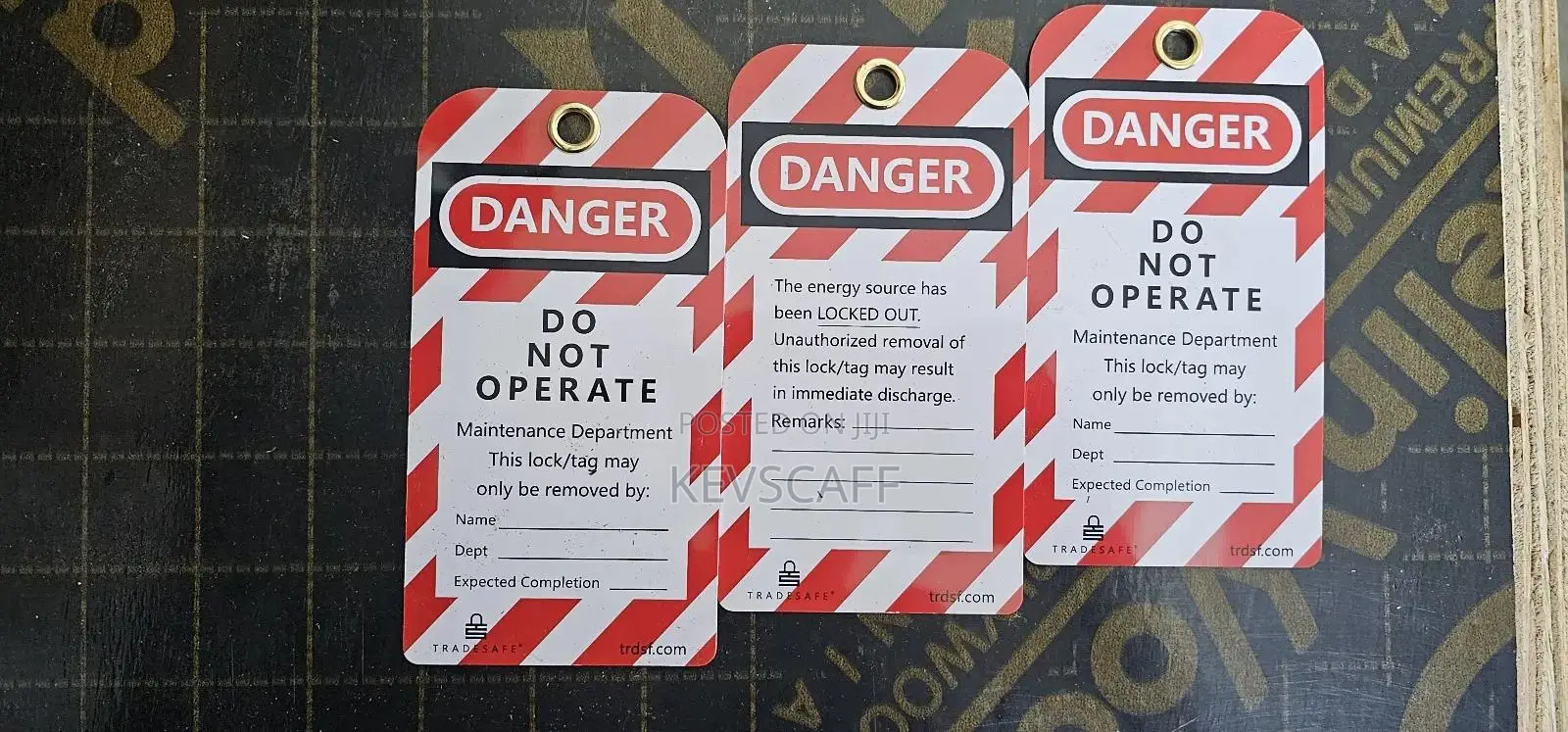 Lock Out Tag 'do Not Operate '