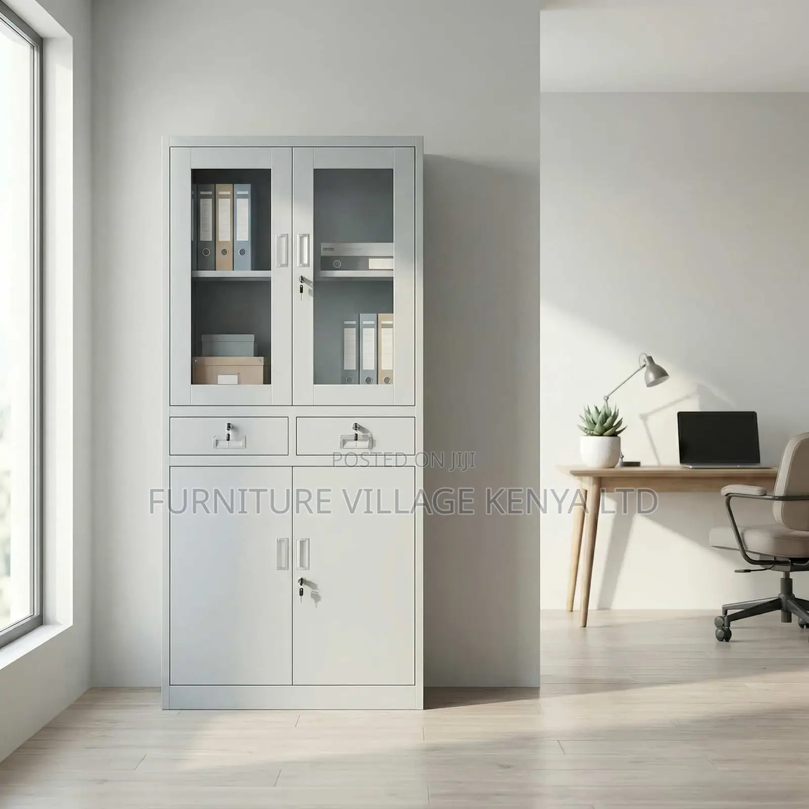 Office Cabinet; 2-door Office Filing Cabinet With 2-drawers