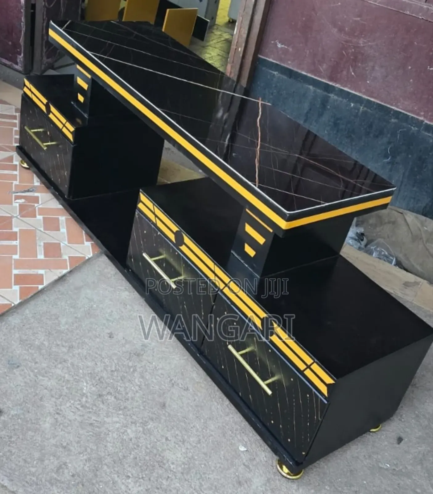 Tv Stand Black and White