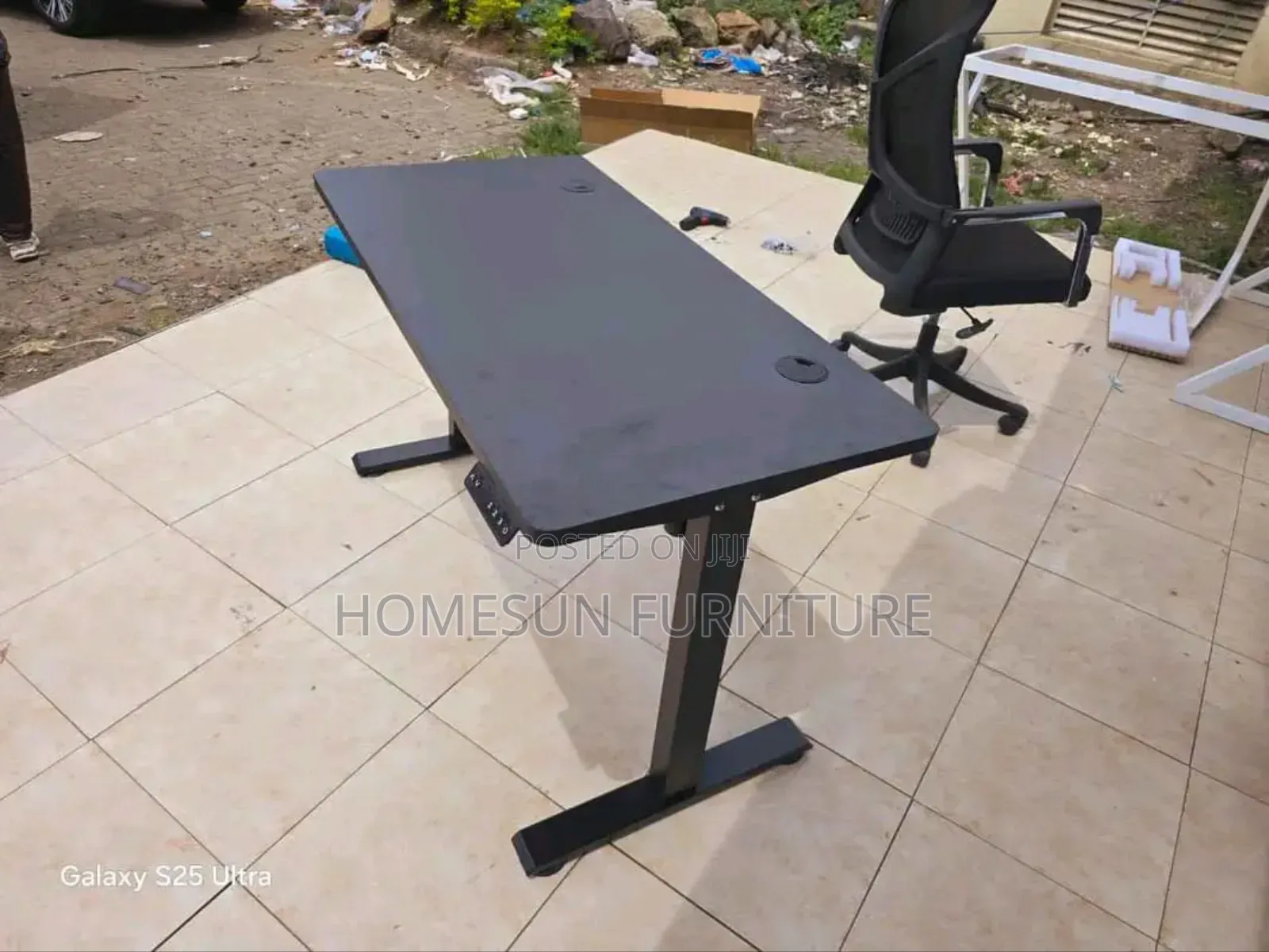 1.2m Adjustable Electric Desk  Black