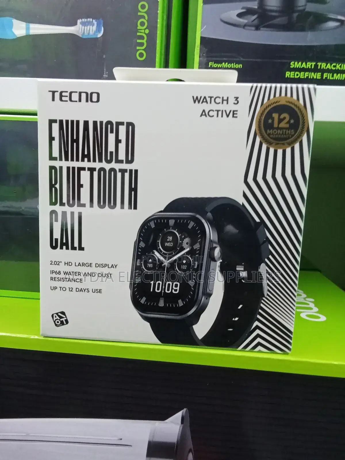 Tecno Watch 3 Active 2.02" Hd Display Ip68 Water Resistant