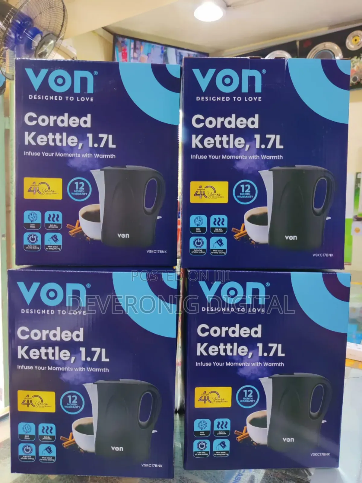 *Von Corded Electric Water Kettle