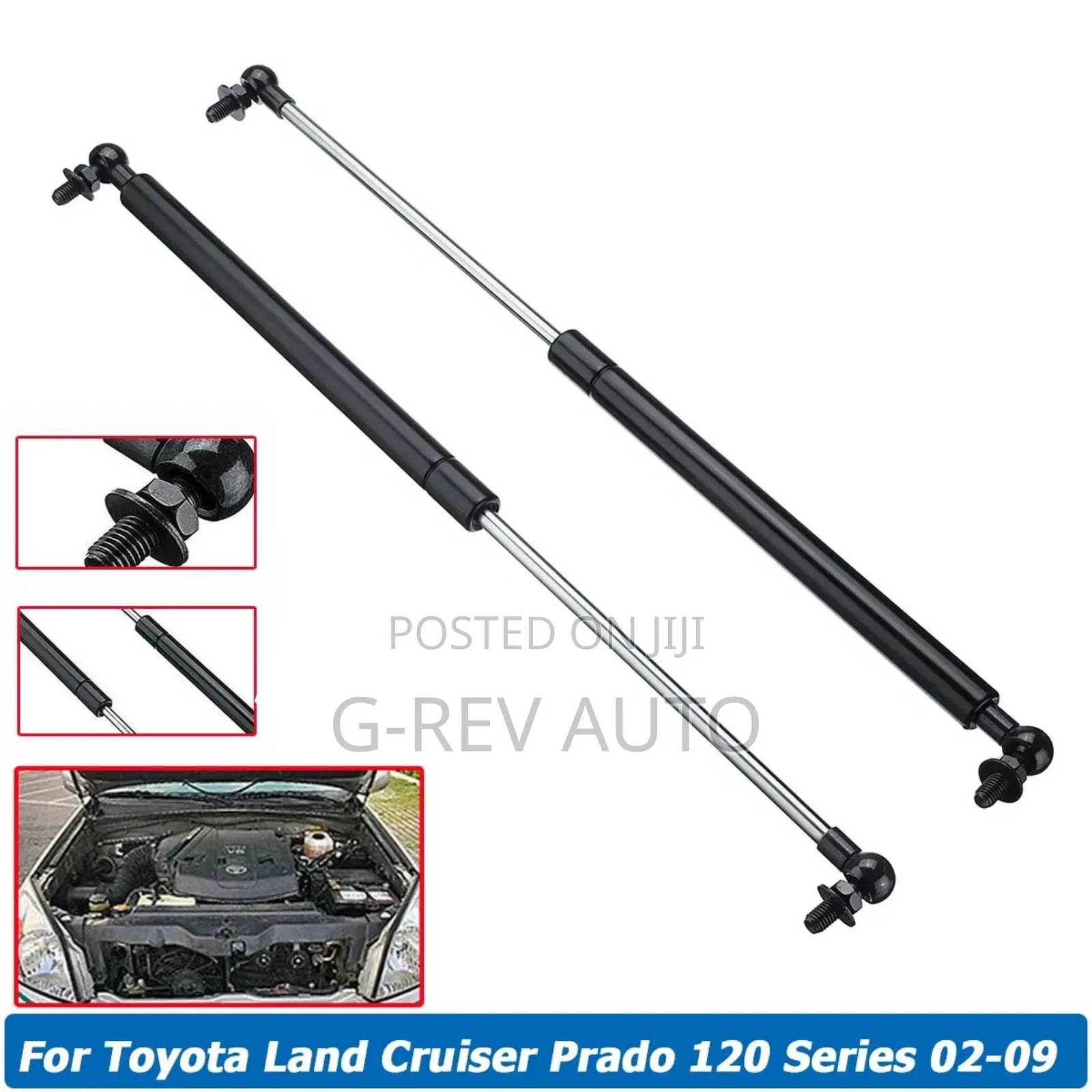 Prado J120 Bonnet  Shocks  Struts