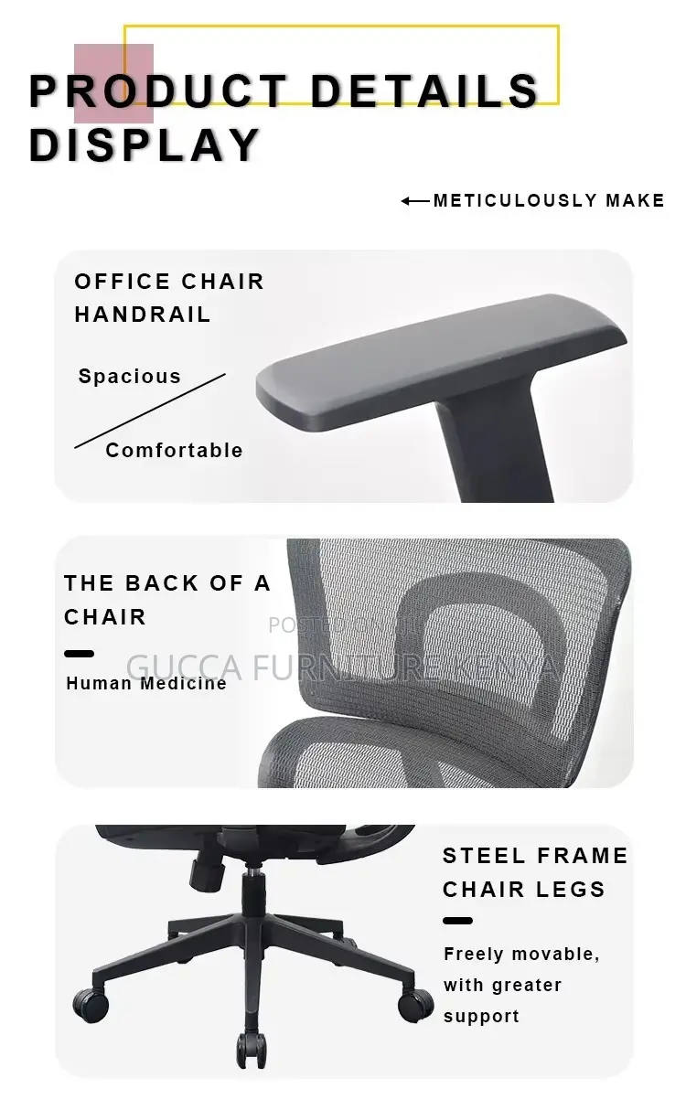 High-back Orthopedic Mesh Office Study Chair