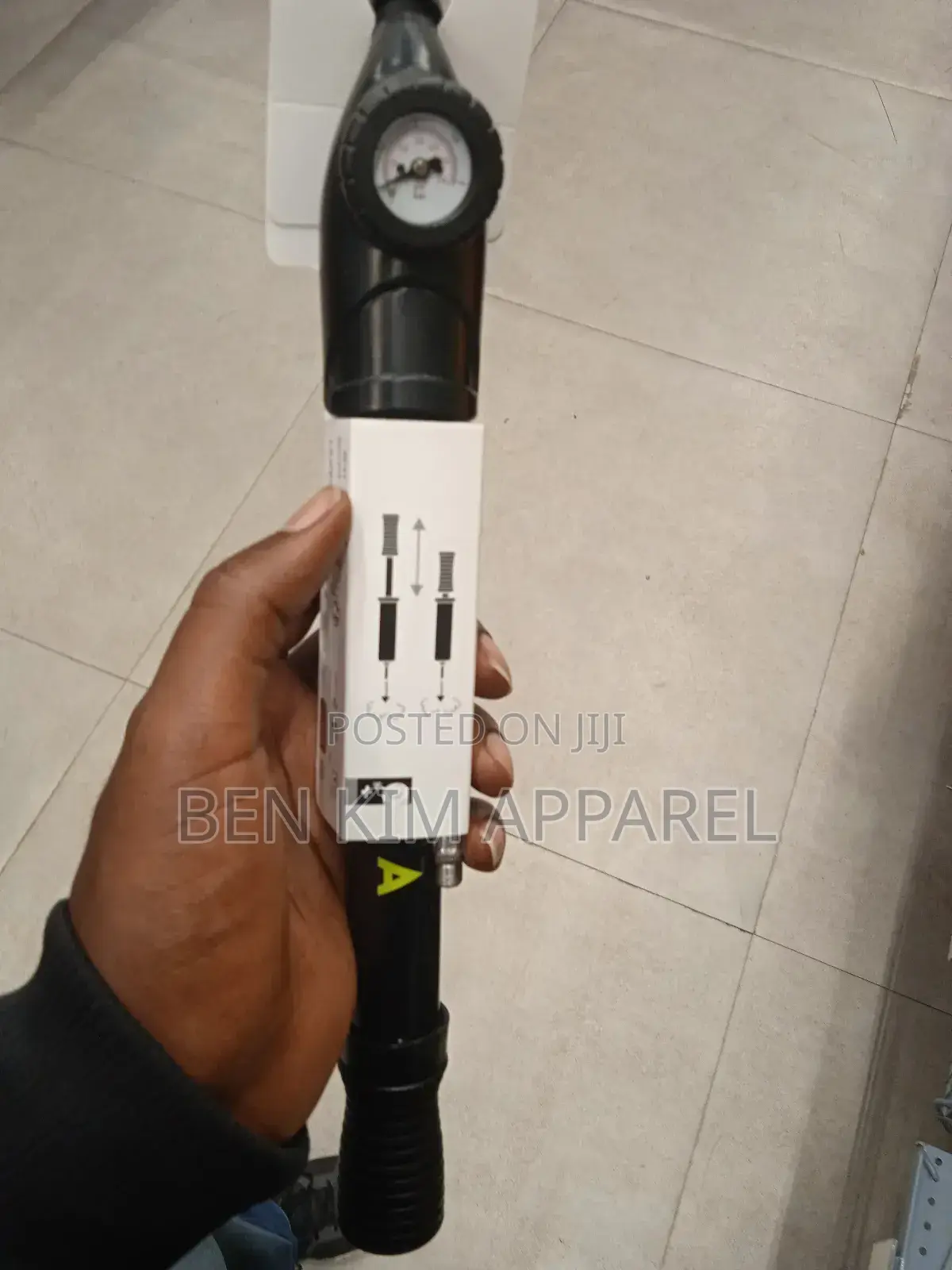 Double Action Hand Ball Pump With Psi Bar Gauge and Hose.