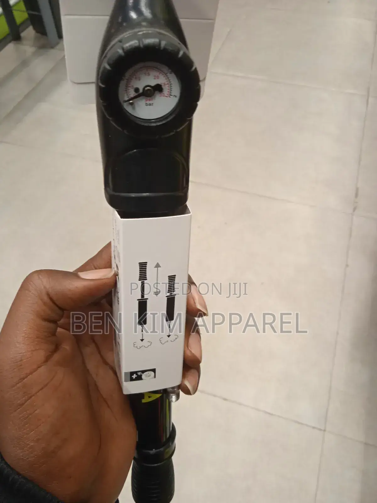 Double Action Hand Ball Pump With Psi Bar Gauge and Hose.