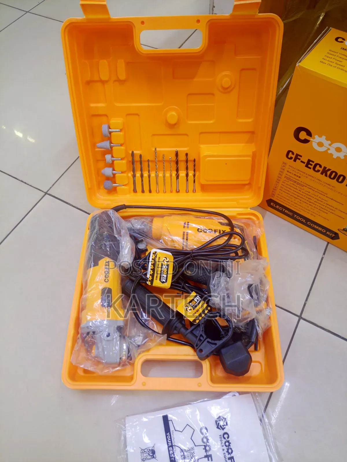 Coofix Cf-Eck001 Tool Combo Kit Grinder (750w) Drill (710w)
