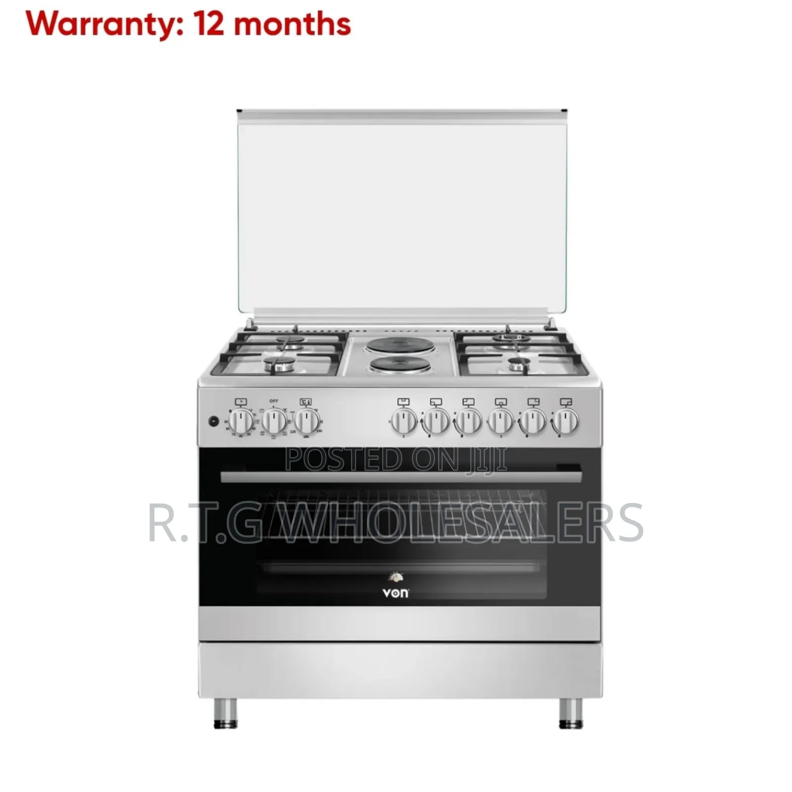 Von 60*90 Cooker With 4 Gas + 2 Electric Plates