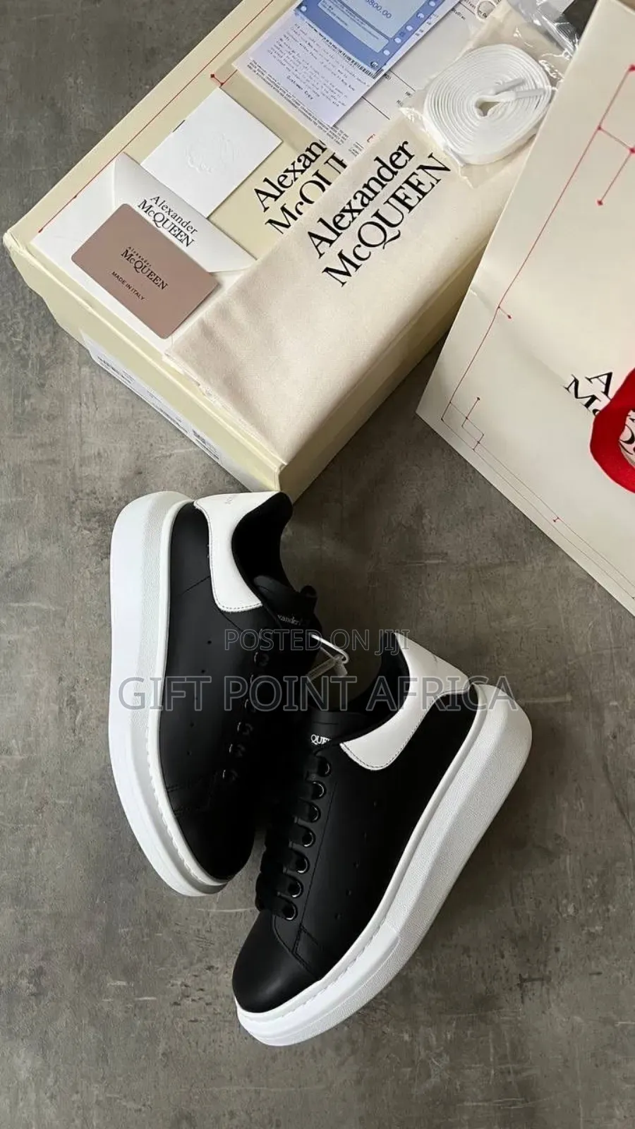 Alexander Mcqueen Oversized Sneakers In Black And White.