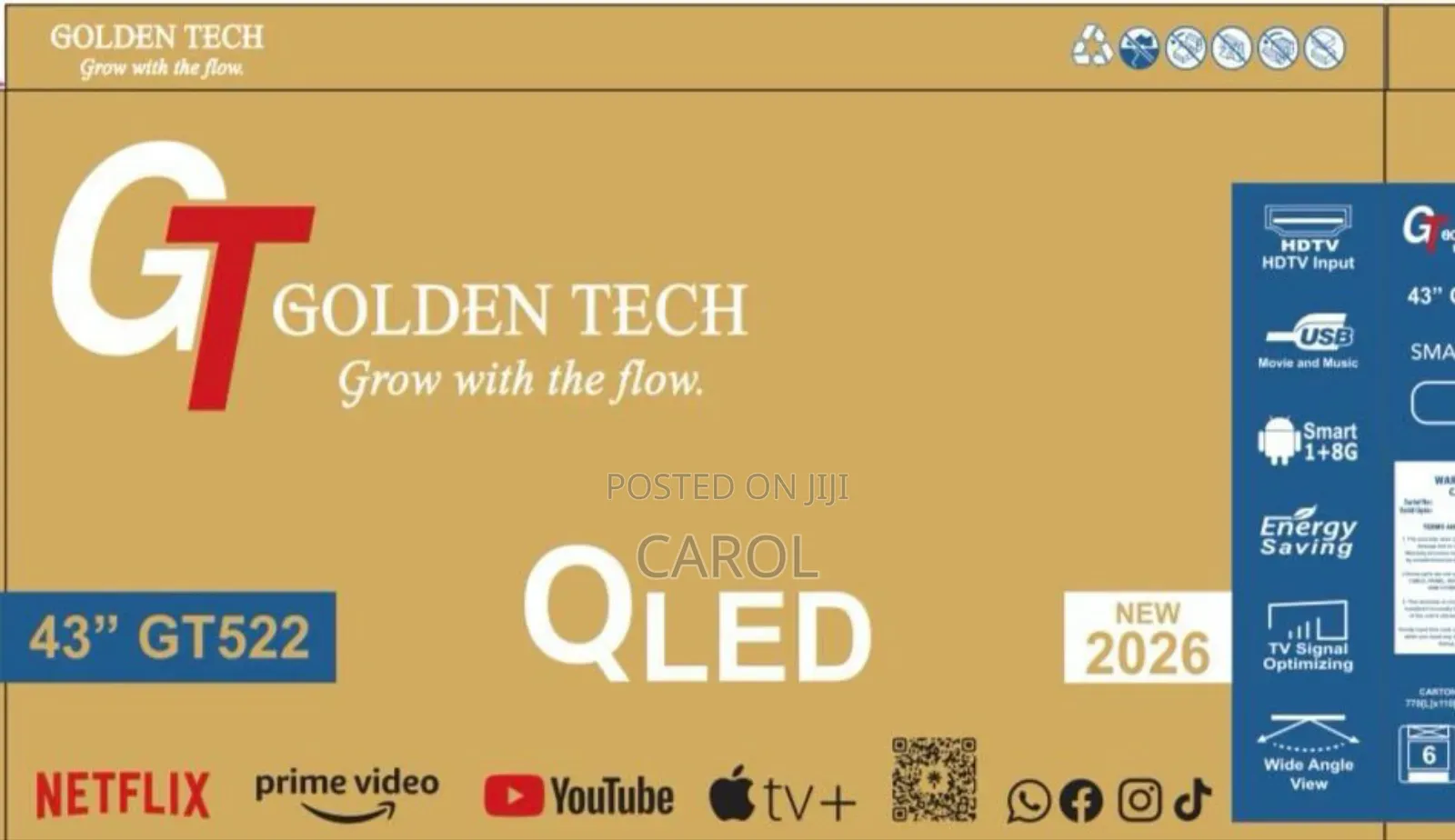 Goldentech 43 Inches Qled Smart Android Digital Tv