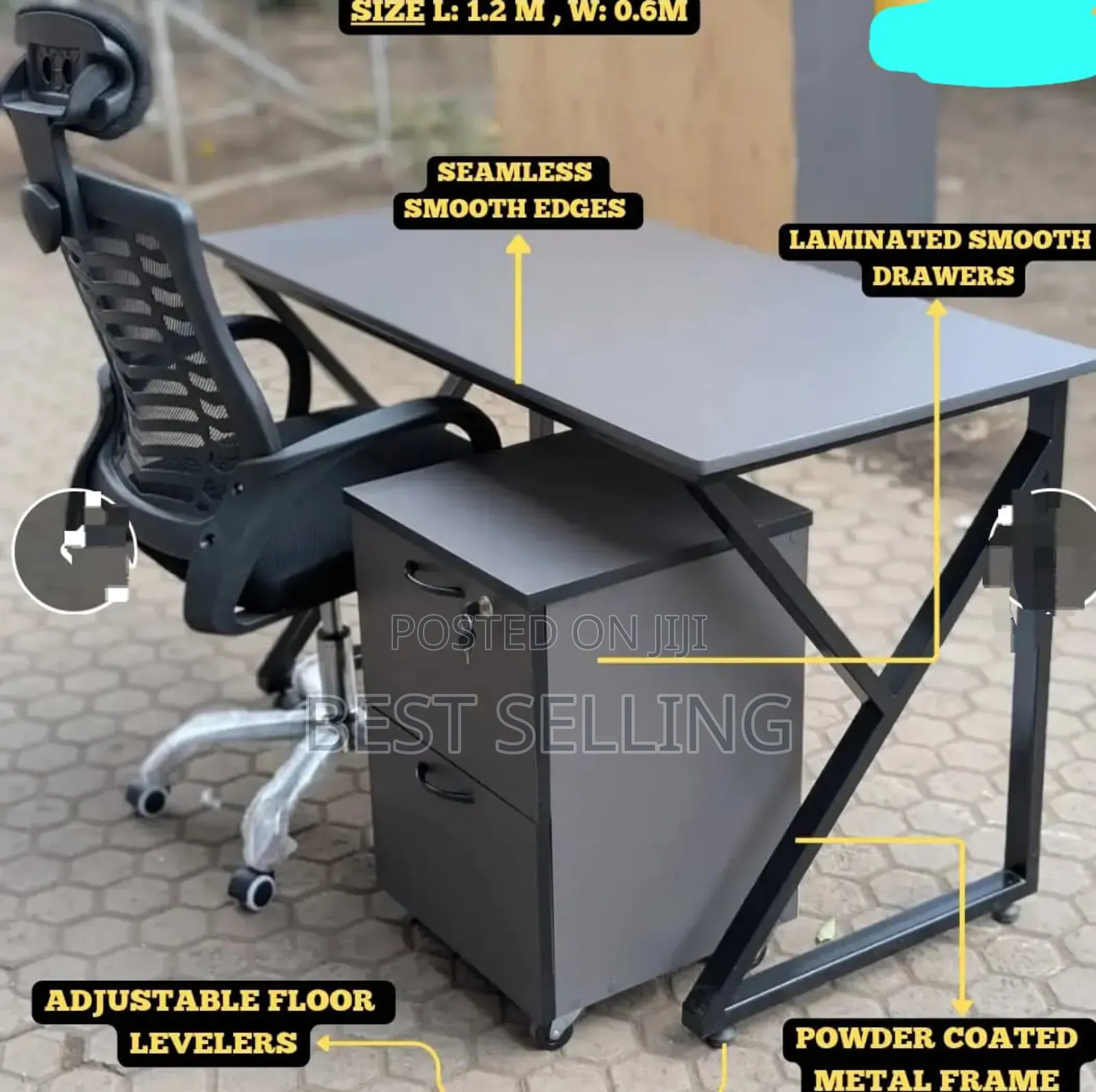Full Set Metallic Stand Office Table